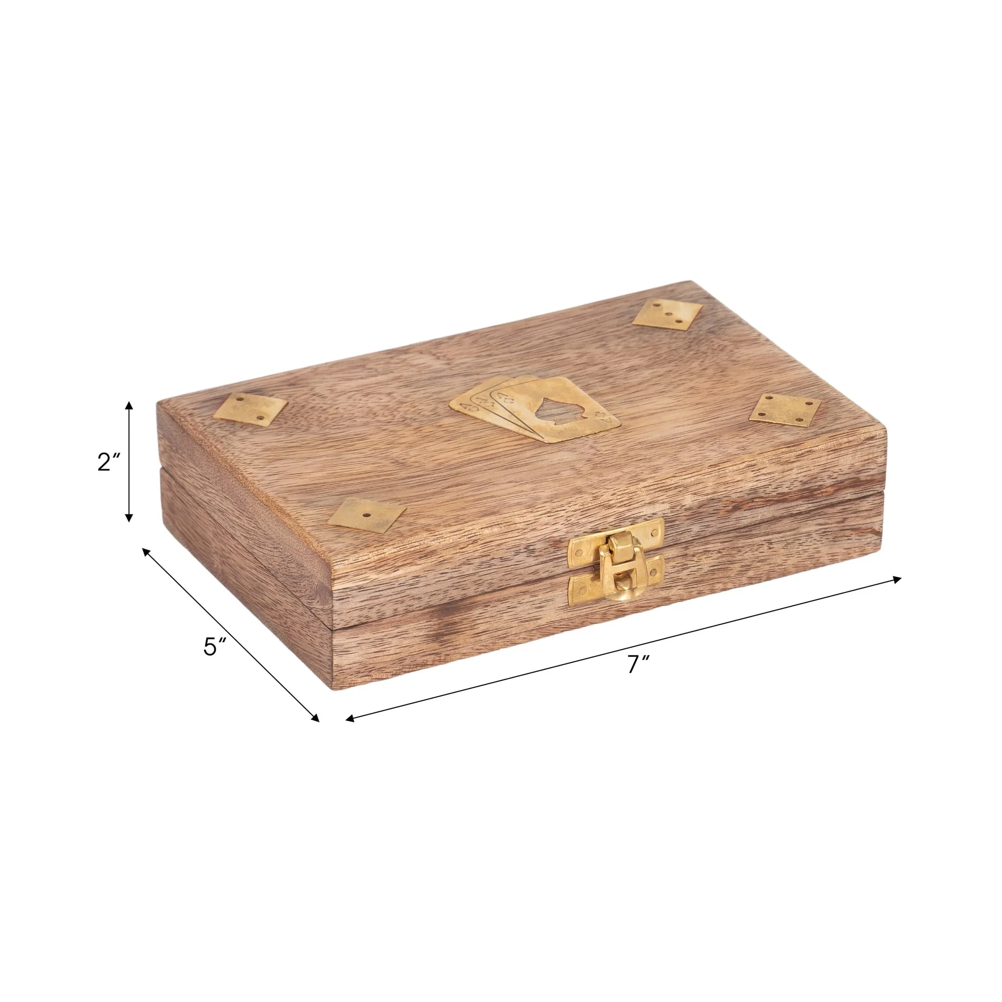 Wood, 7x5 Cards & Dice Box, Brown - Image 9