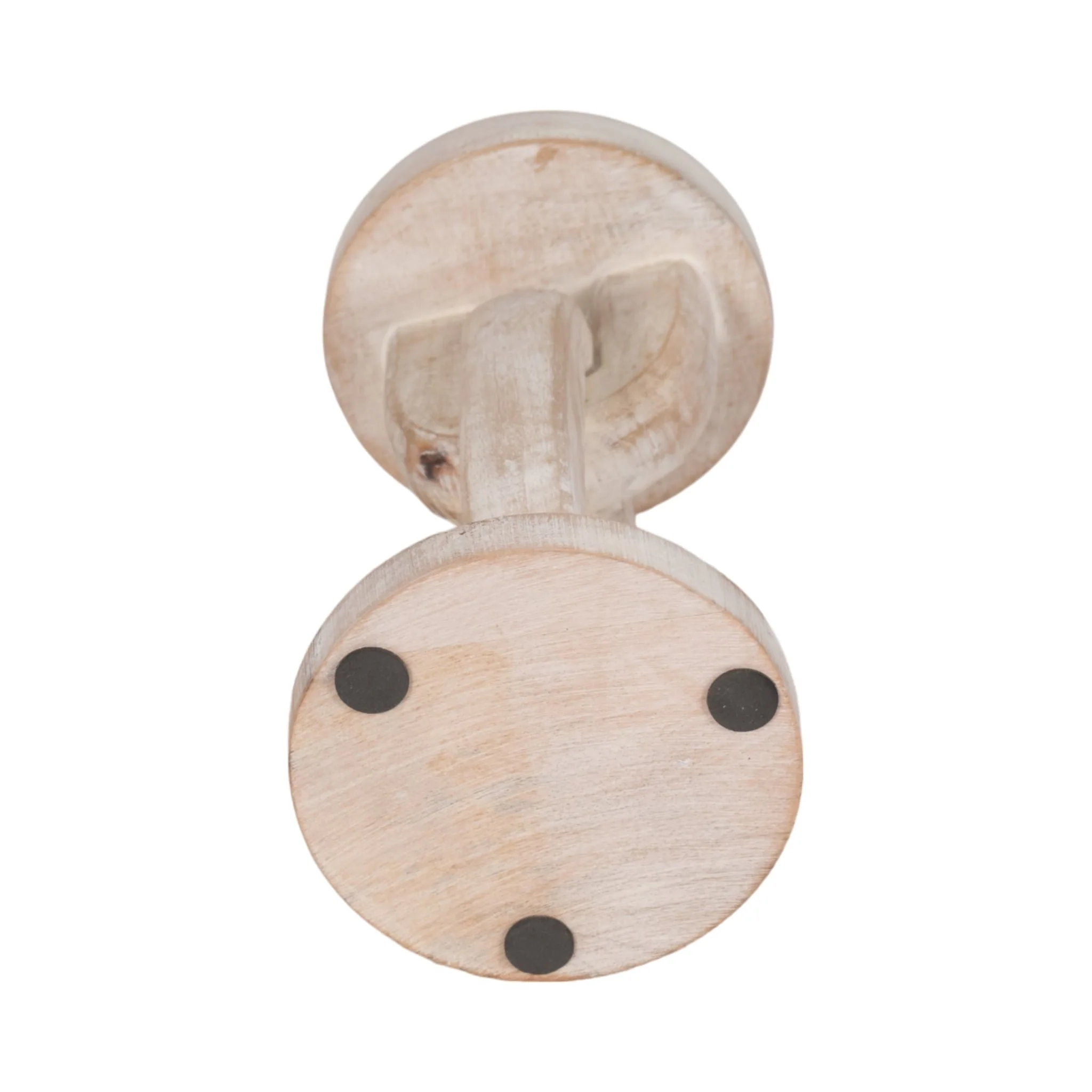 Wood, 8" Chain Pillar Candle Holder, White - Image 7