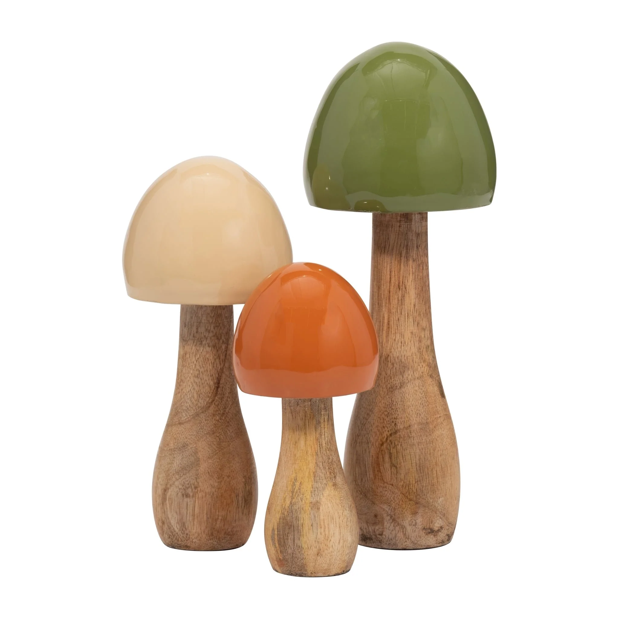 Wood, 8" Coned Mushroom, Ivory - Image 6