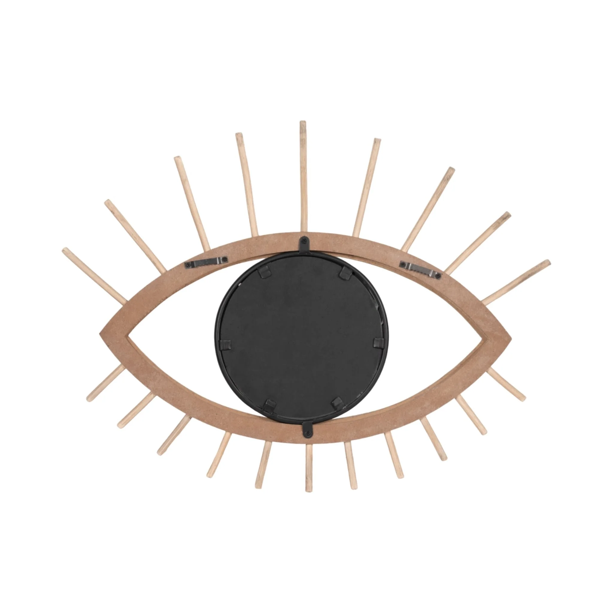 Wood/metal, 22"l Mirrored Eye Wall Deco, Brown Wb - Image 5