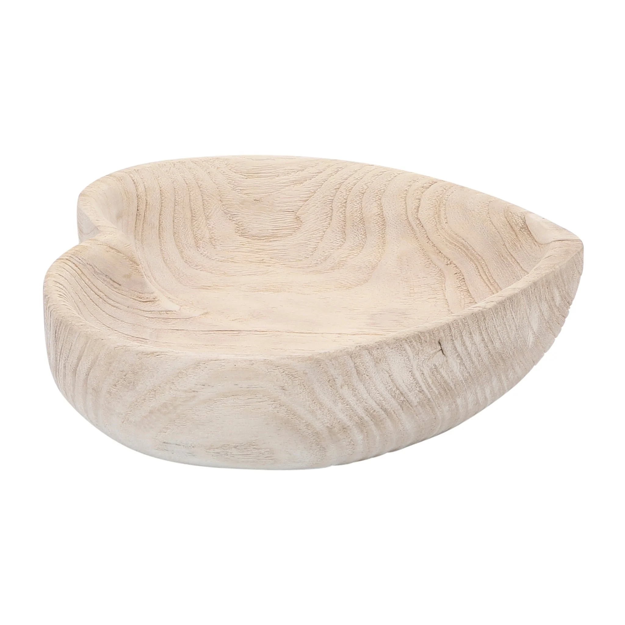 Wood, S/2 9/10" Heart Bowls, Natural - Image 5