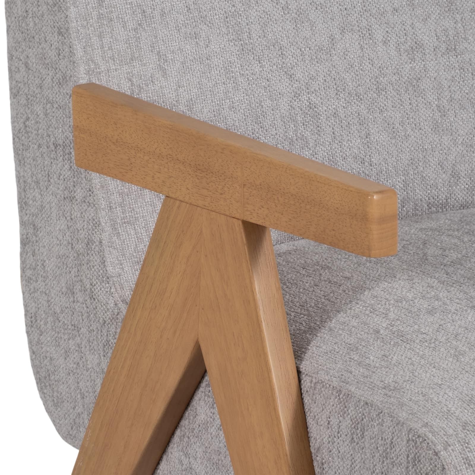 Wood - Scandinavian Accent Chair, Gray - Image 6