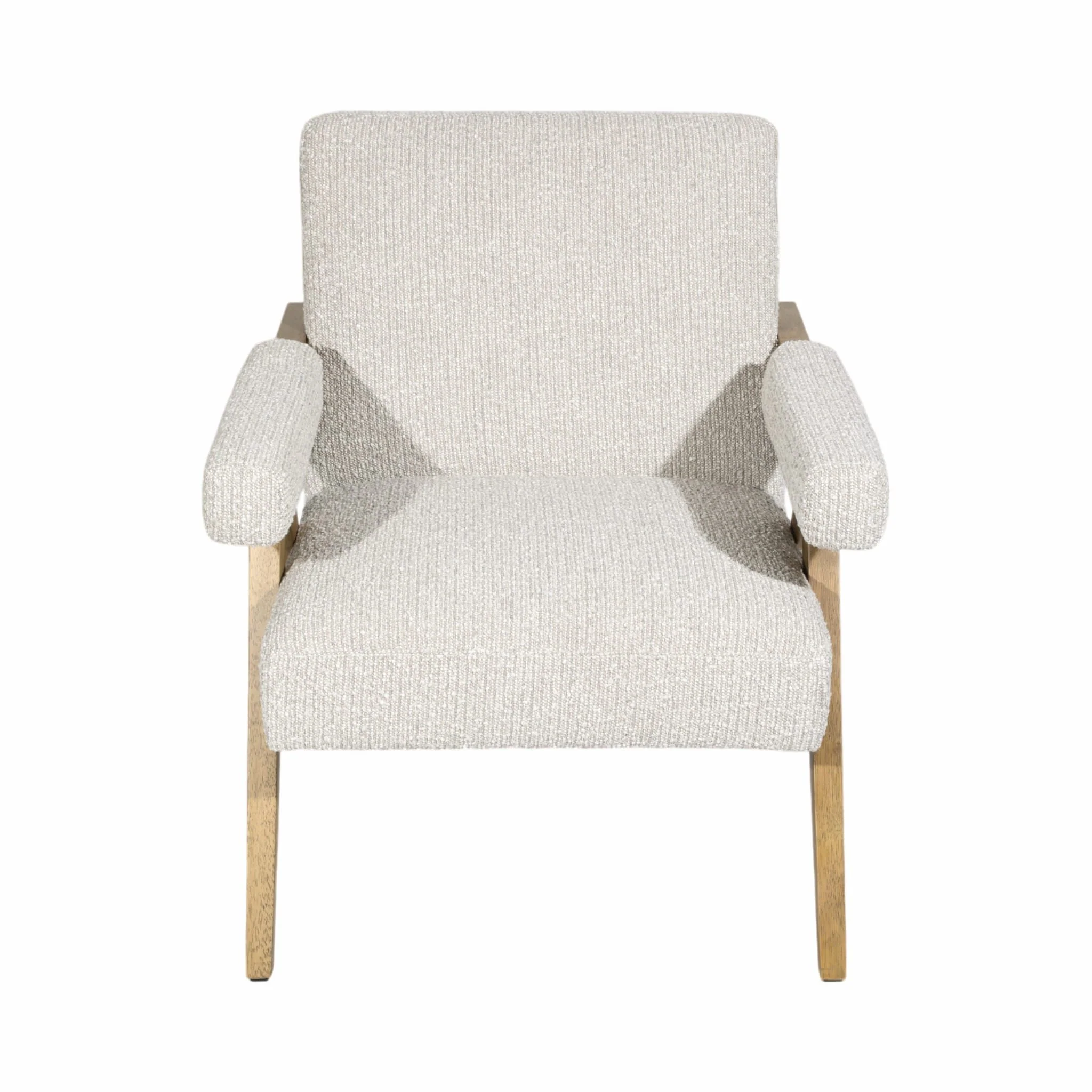 Wood, Scandinavian Accent Chair, Ivory