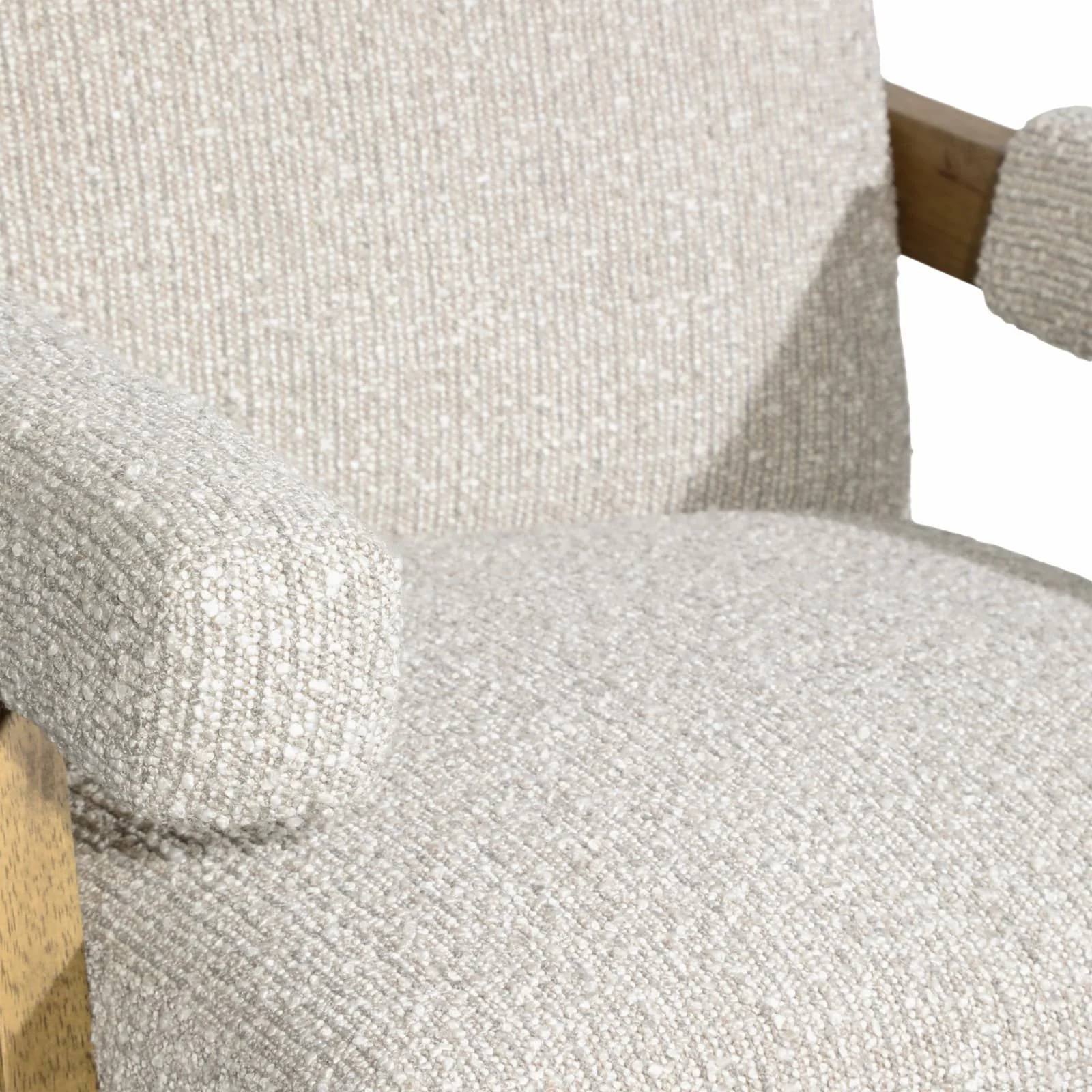 Wood, Scandinavian Accent Chair, Ivory - Image 5