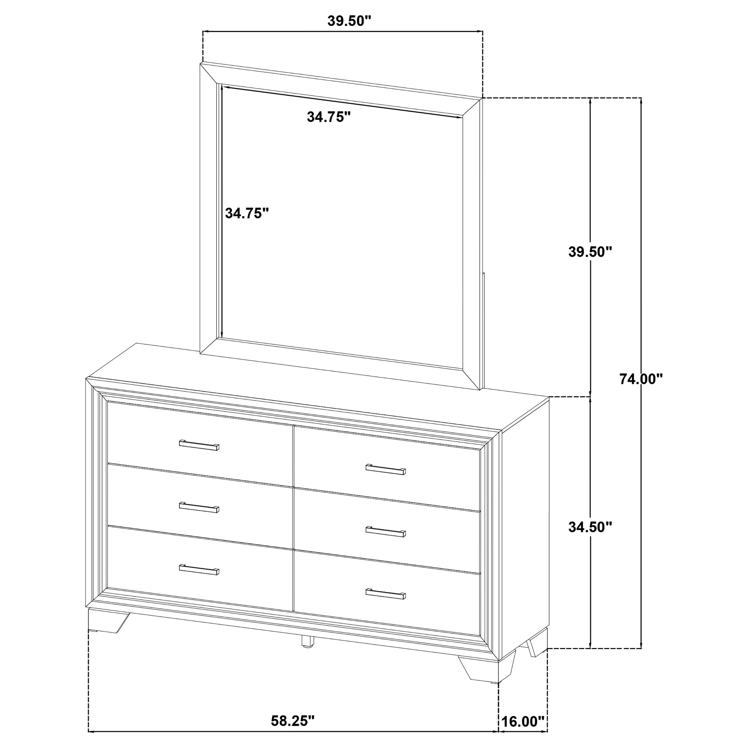 Wright Dresser with Mirror - Image 13
