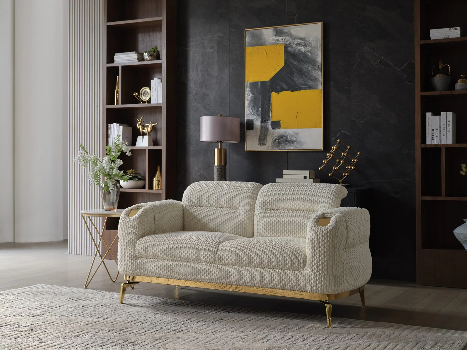 Zoe Loveseat Cream