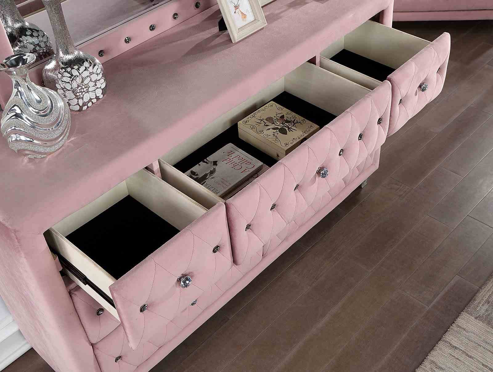 Zohar Queen Bed, Pink - Image 3