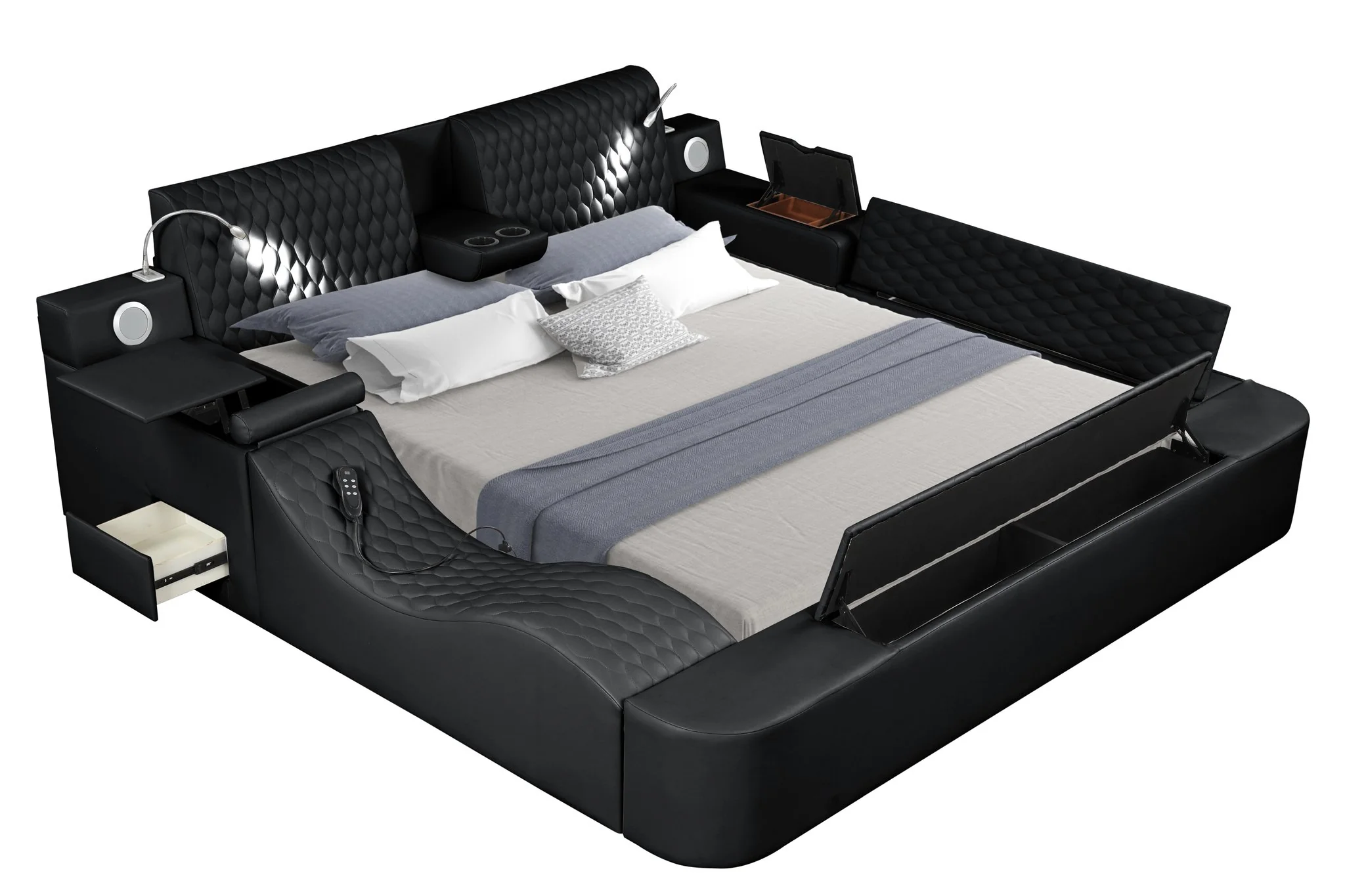 Zoya King Bed Black - Image 17