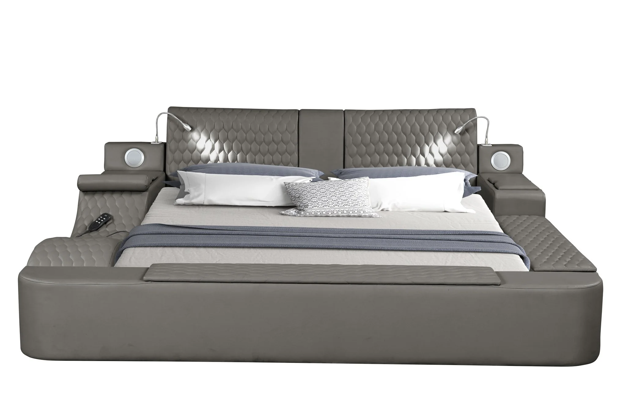 Zoya King Bed Gray - Image 4