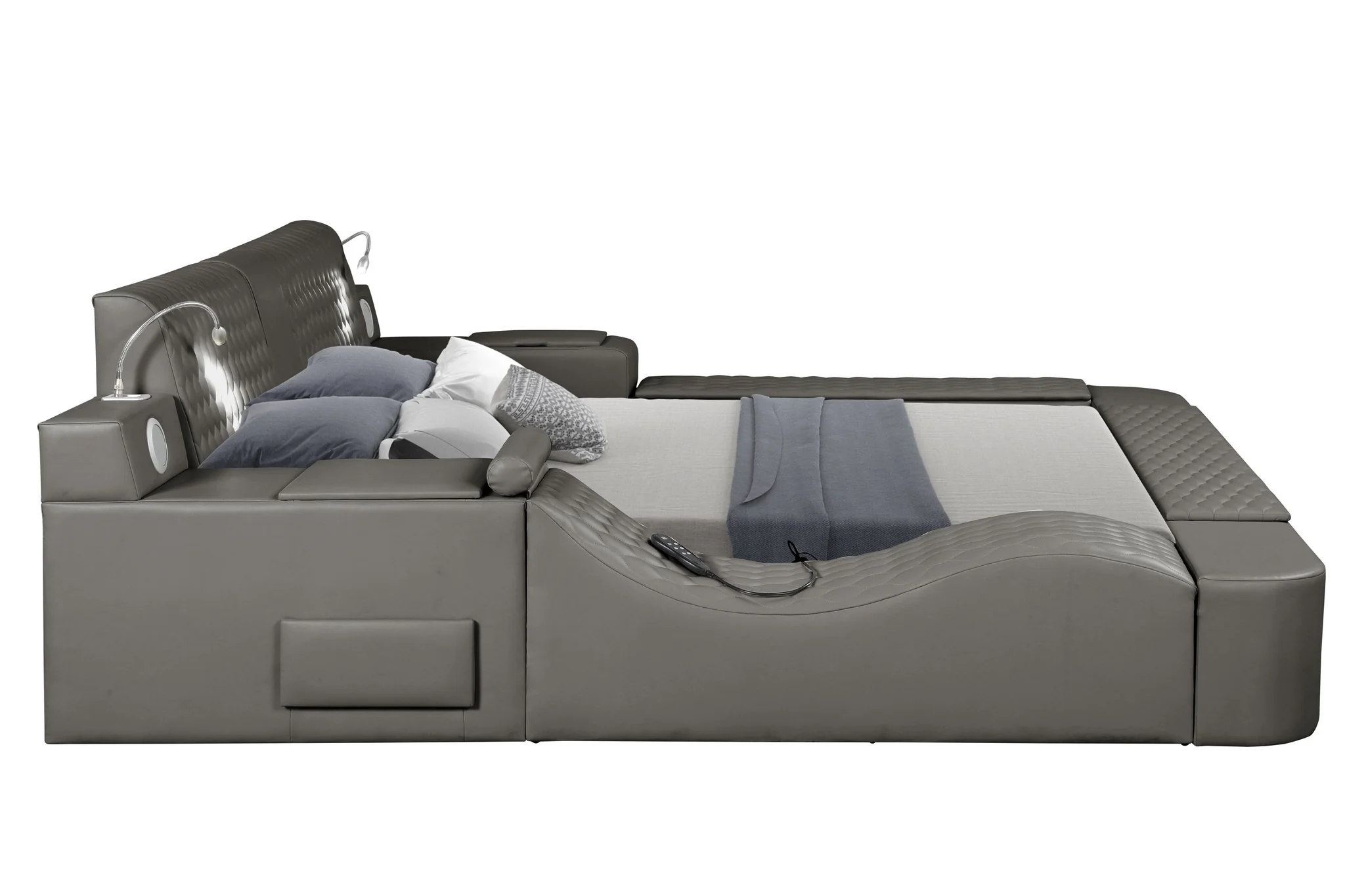 Zoya King Bed Gray - Image 6
