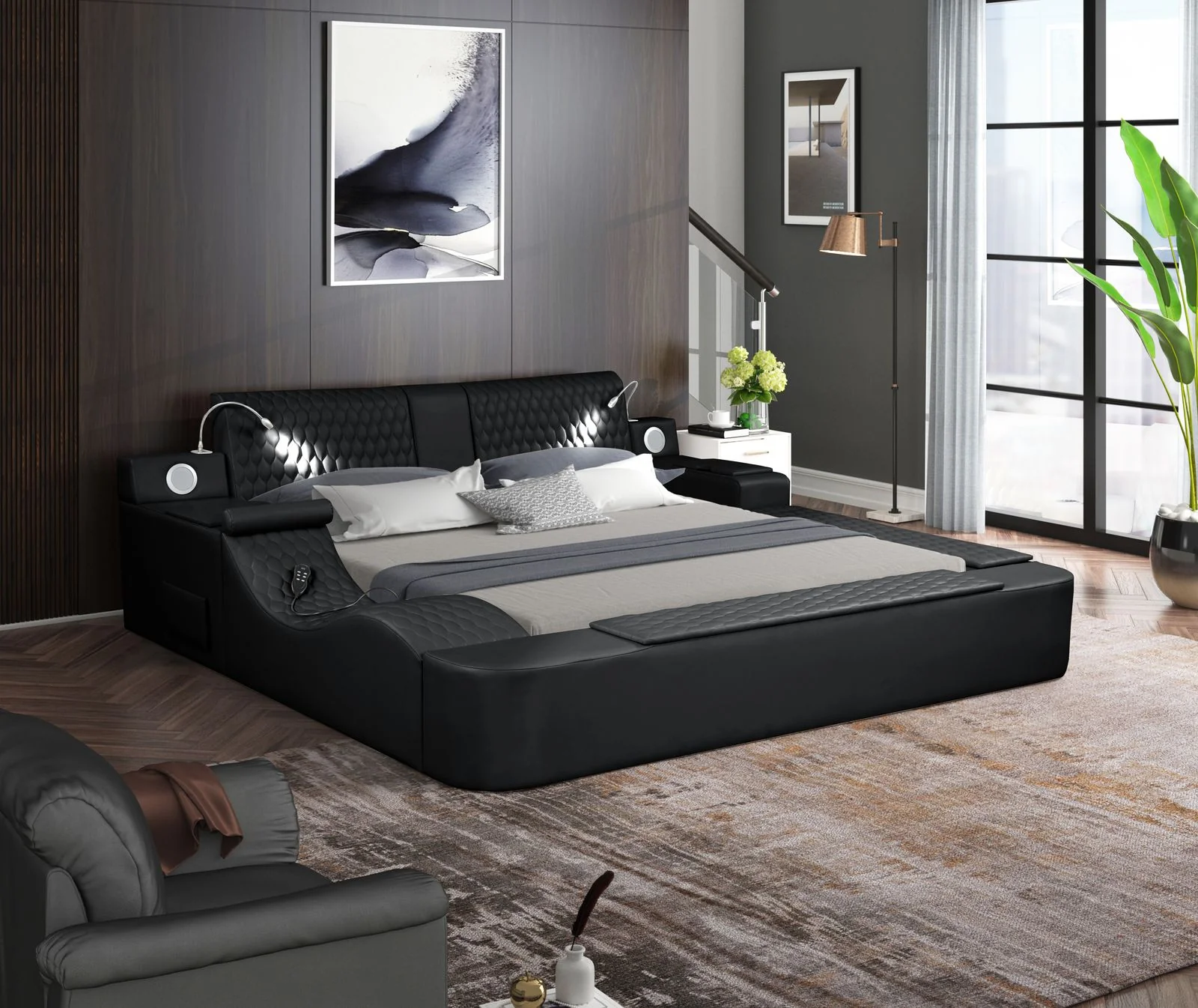 Zoya Queen Bed Black