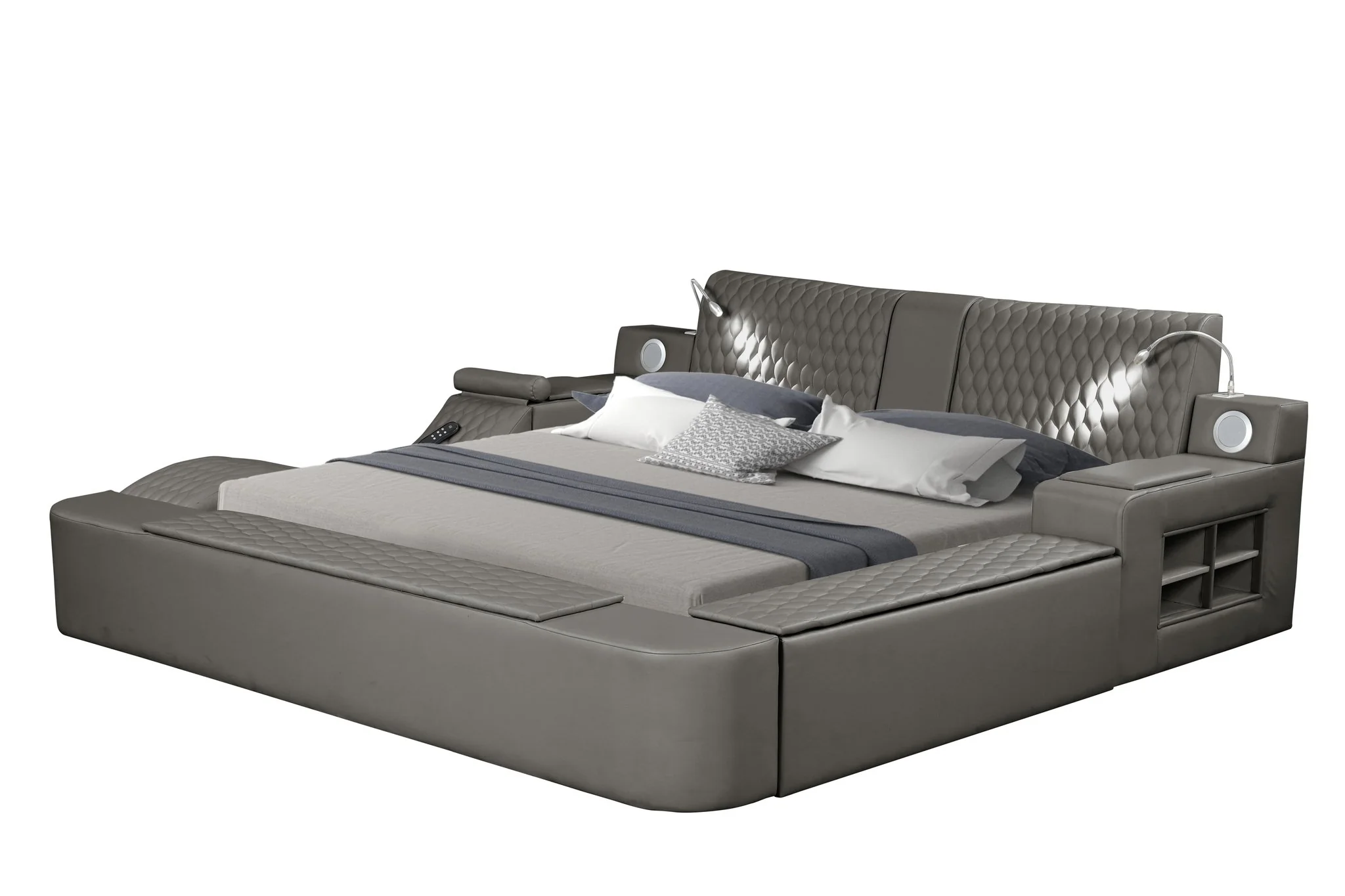 Zoya Queen Bed Gray - Image 9