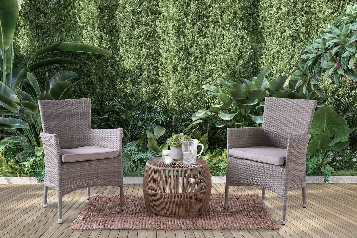 Zuberi 3 Pc. Patio Conversation Set, Gray