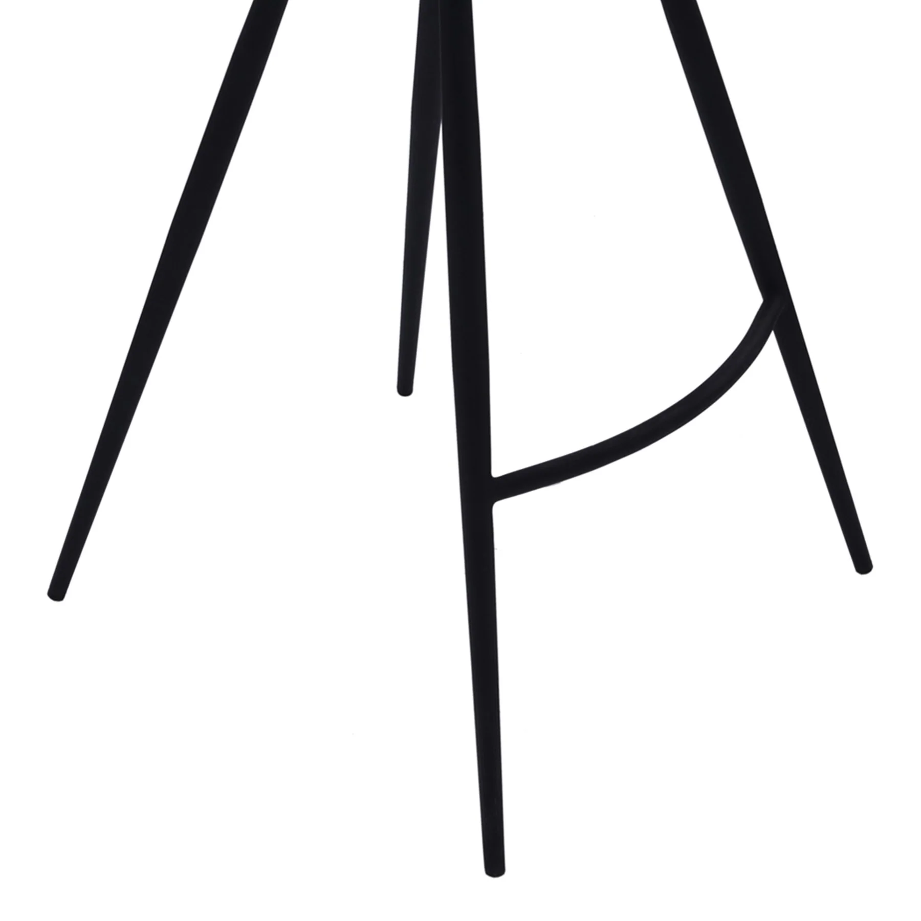 Zurich 30" Bar Height Metal Barstool in Vintage Gray Faux Leather and Black Metal Finish - Image 4